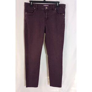 Ann Taylor LOFT Modern Skinny Ankle Jeans Sz 8/29 Dark Purple Stretch Denim